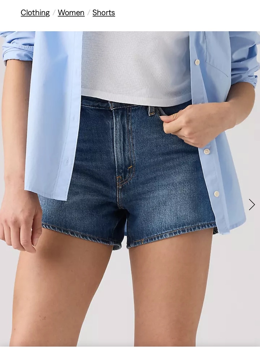 Classic High-Rise 80’s Mom Dark Blue Denim Shorts